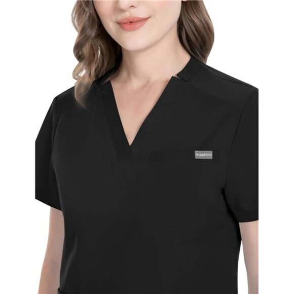 Women's Scrub Top with Classic V-Neck & Yoga Jogger Pants Medical - Picture 6 of 14